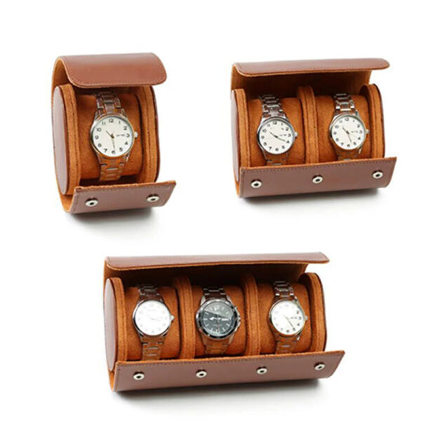 Organizer per Orologi in Pelle Vintage con 3 Scomparti | Custodia Elegante per Viaggiare e Proteggere i Vostri Orologi