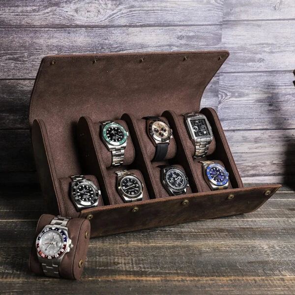 Organizzatore di Orologi in Vera Pelle | Elegante Scatola per 6 Orologi con Chiusura Sicura per Protezione e Stile