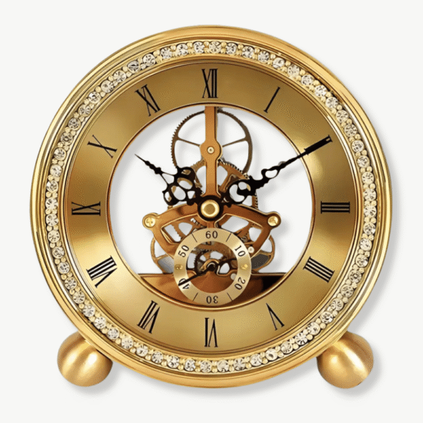 Orologio da Appoggio Meccanico Dorato