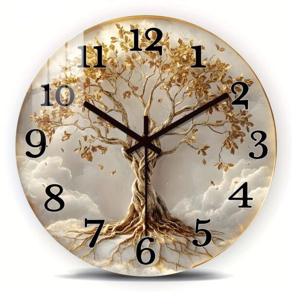 Orologio da Parete Design Albero della Vita in Legno | Silenzioso ed Elegante per la Decorazione d'Interni Moderna