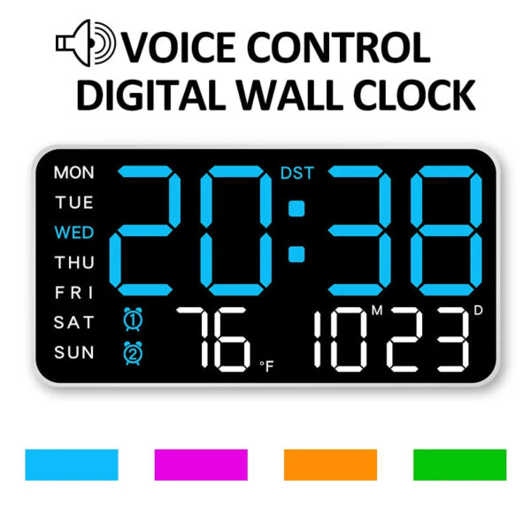 Orologio da Parete Digitale con Display Completo e Telecomando | Doppia Sveglia per il Comfort Quotidiano