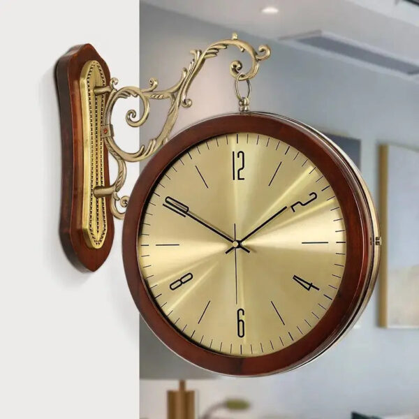 Orologio da Parete Doppio Quadrante Vintage 2