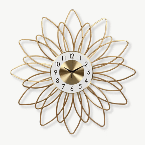 Orologio da Parete Fiore Dorato Design