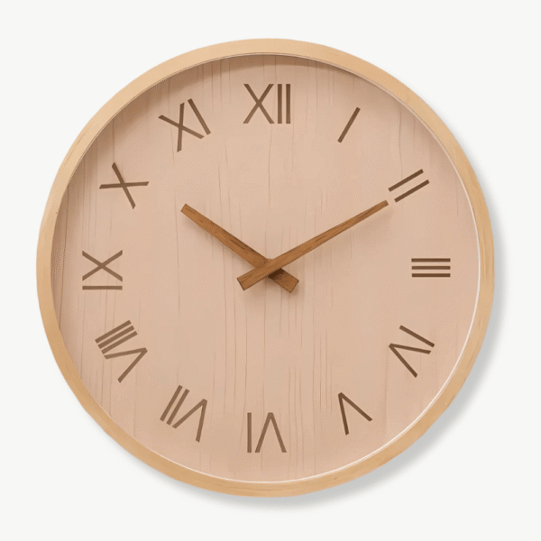 Orologio da Parete in Legno Design cifre romane