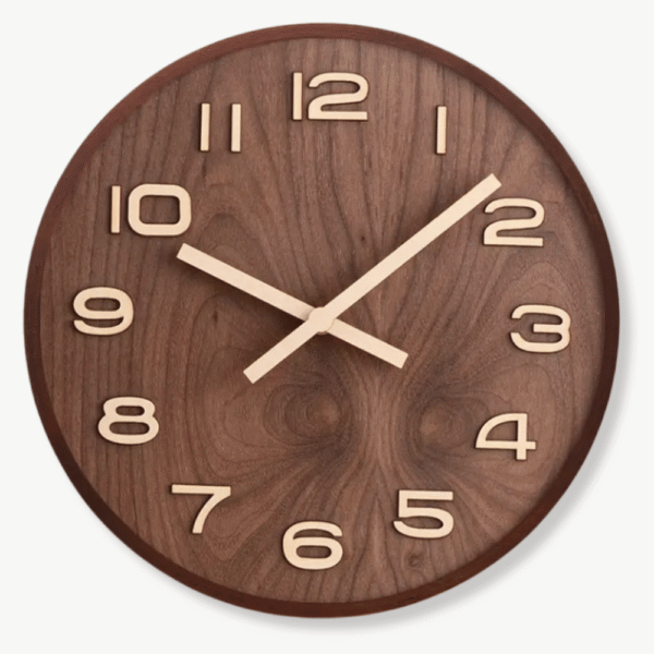 Orologio da Parete in Legno di Noce