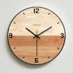 orologio da parete in legno doppia sfumatura
