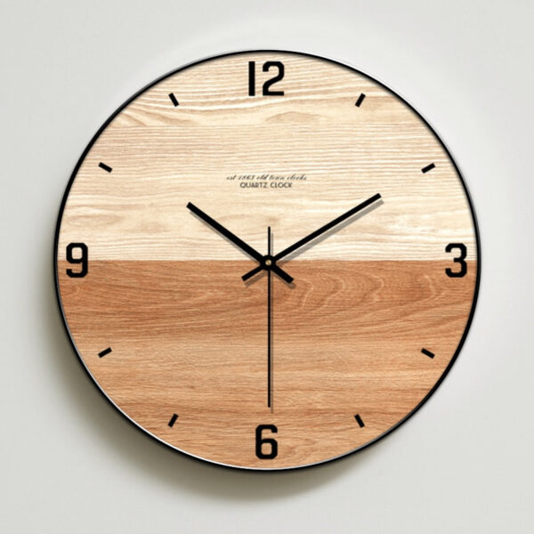 orologio da parete in legno doppia sfumatura