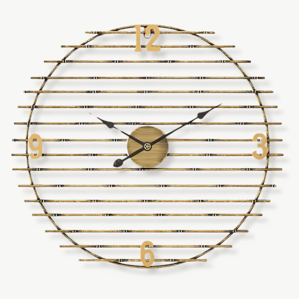 Orologio da Parete in Metallo Dorato