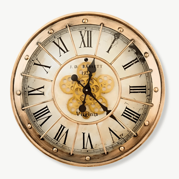 Orologio da Parete Industriale con Ingranaggi