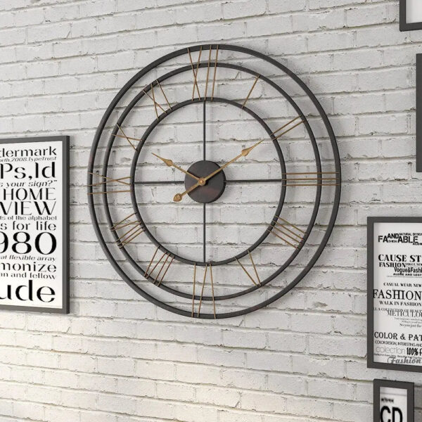 Orologio da Parete Industriale in Ferro Battuto 2
