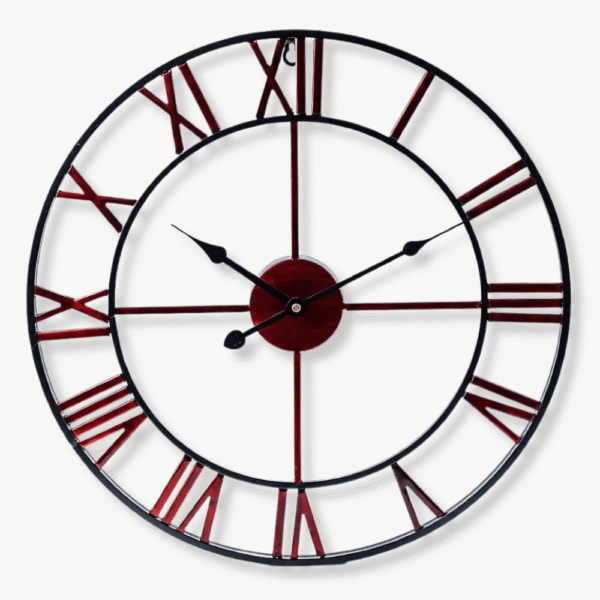 Orologio da Parete Industriale Rame rosso
