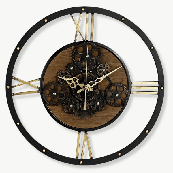 Orologio da Parete Ingranaggi Vintage Metallo & Legno