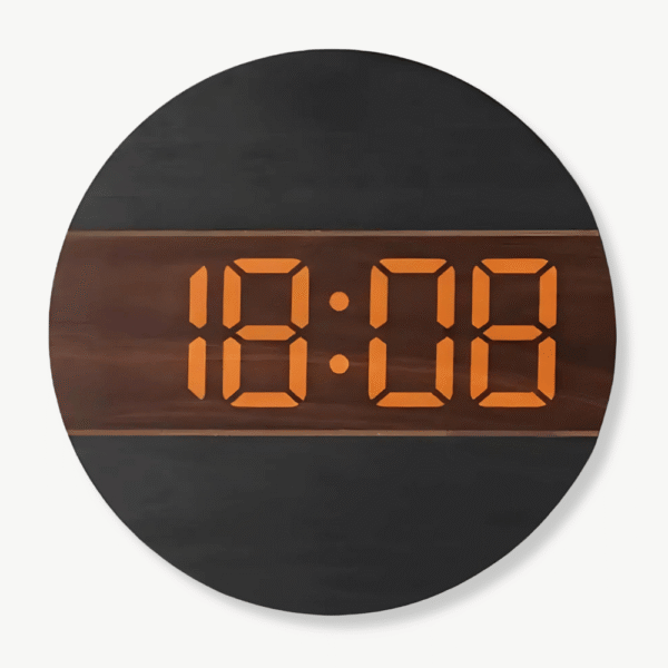 Orologio da Parete LED in Legno