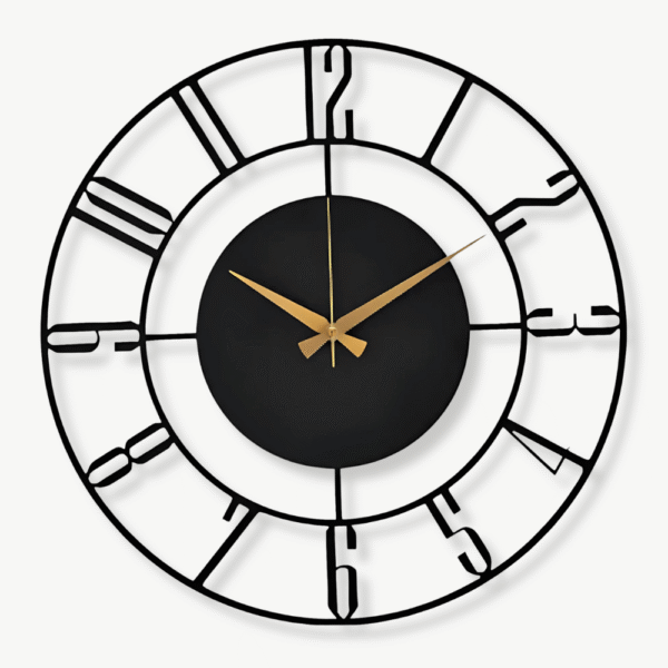 Orologio da Parete Moderno in Legno Nero