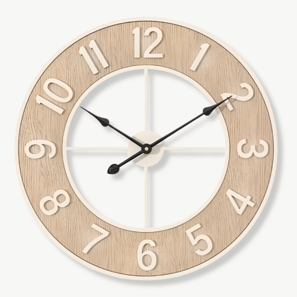 Orologio da Parete Scandinavo in Legno Naturale