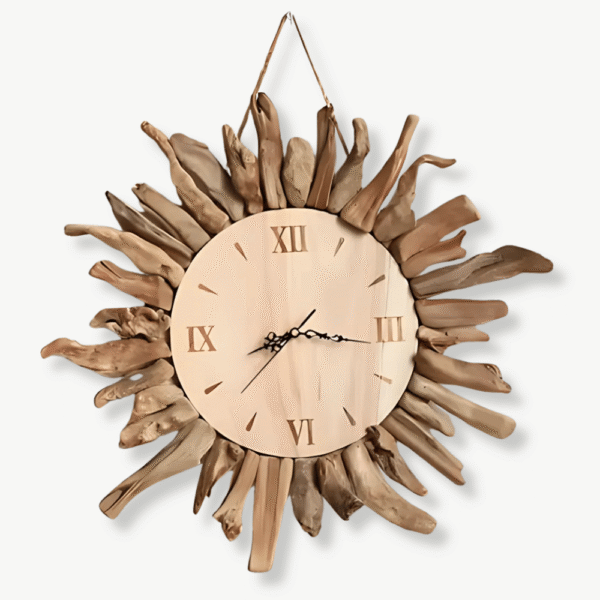 Orologio da Parete Sole Legno Galleggiante