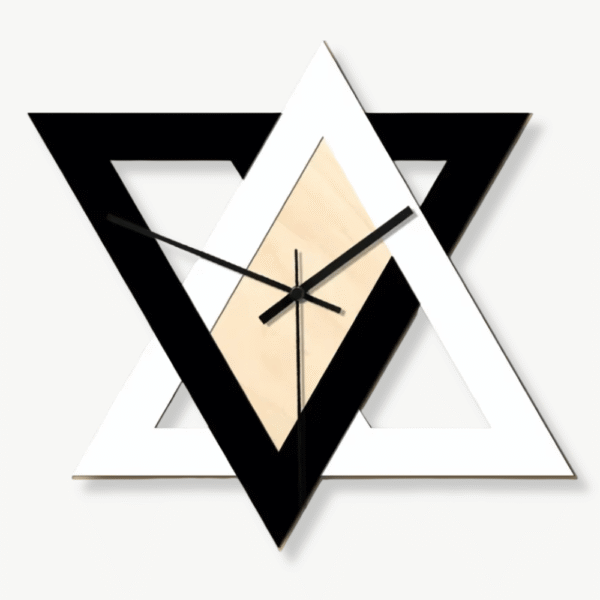 Orologio da parete Triangolo bianco e nero