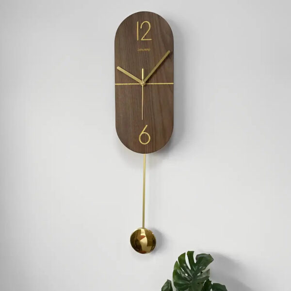 Orologio Pendolo Linéa Noce & Oro 2