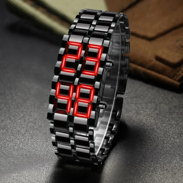 Orologio Uomo in Metallo con Display LED e Funzione Sveglia | Elegante e Durevole per uno Stile Quotidiano