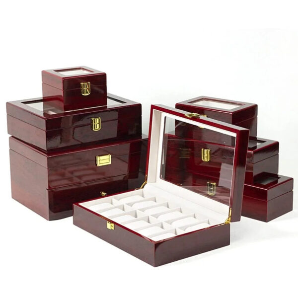Scatola Portaorologi in Legno con Scomparti Rimovibili | Organizzatore Elegante per Orologi e Gioielli